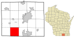 Rock County Wisconsin incorporated and unincorporated areas Newark highlighted